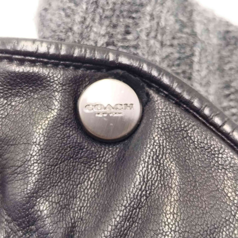 コーチ COACH 3WAY 2 IN 1 GLOVE レザー カシミヤ ニット グローブ 手袋 メンズ  L